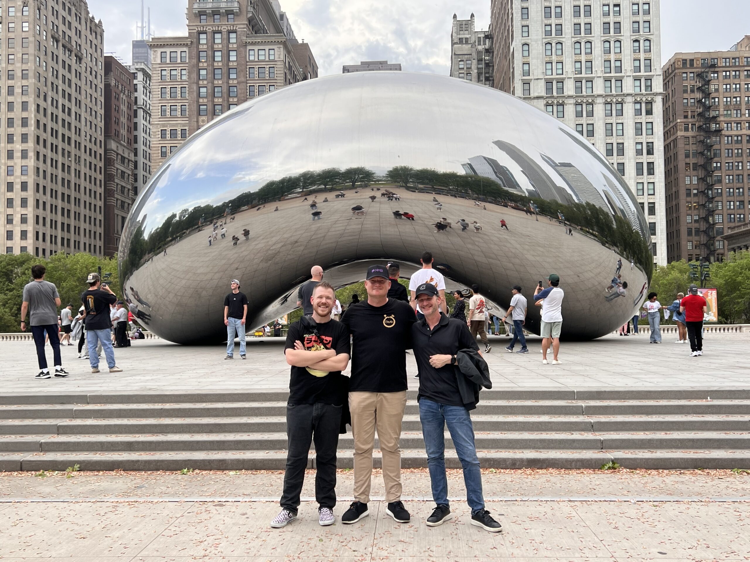 Emberlight Media teammates traveling together in Chicago between assignments