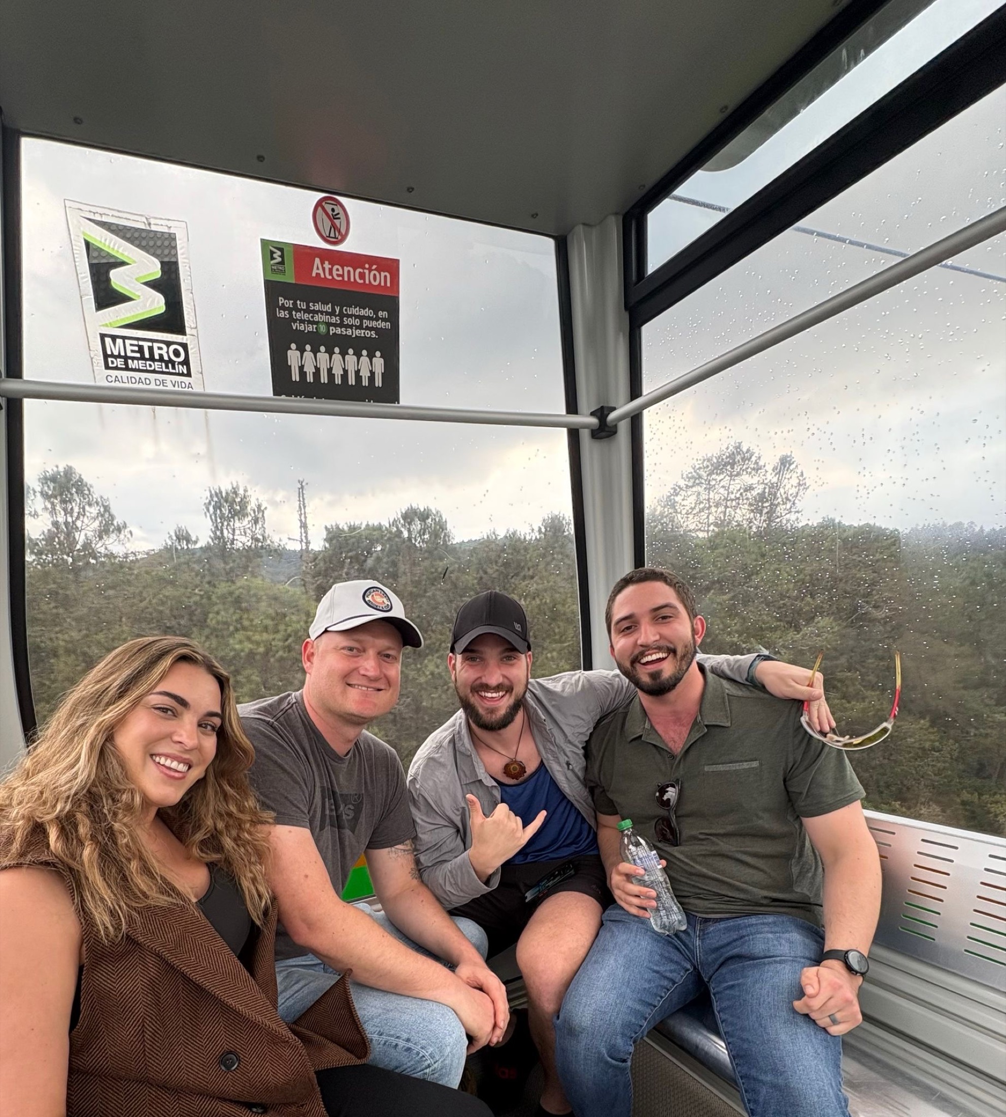 Emberlight Media team traveling together for an international assignment in Medellin, Colombia